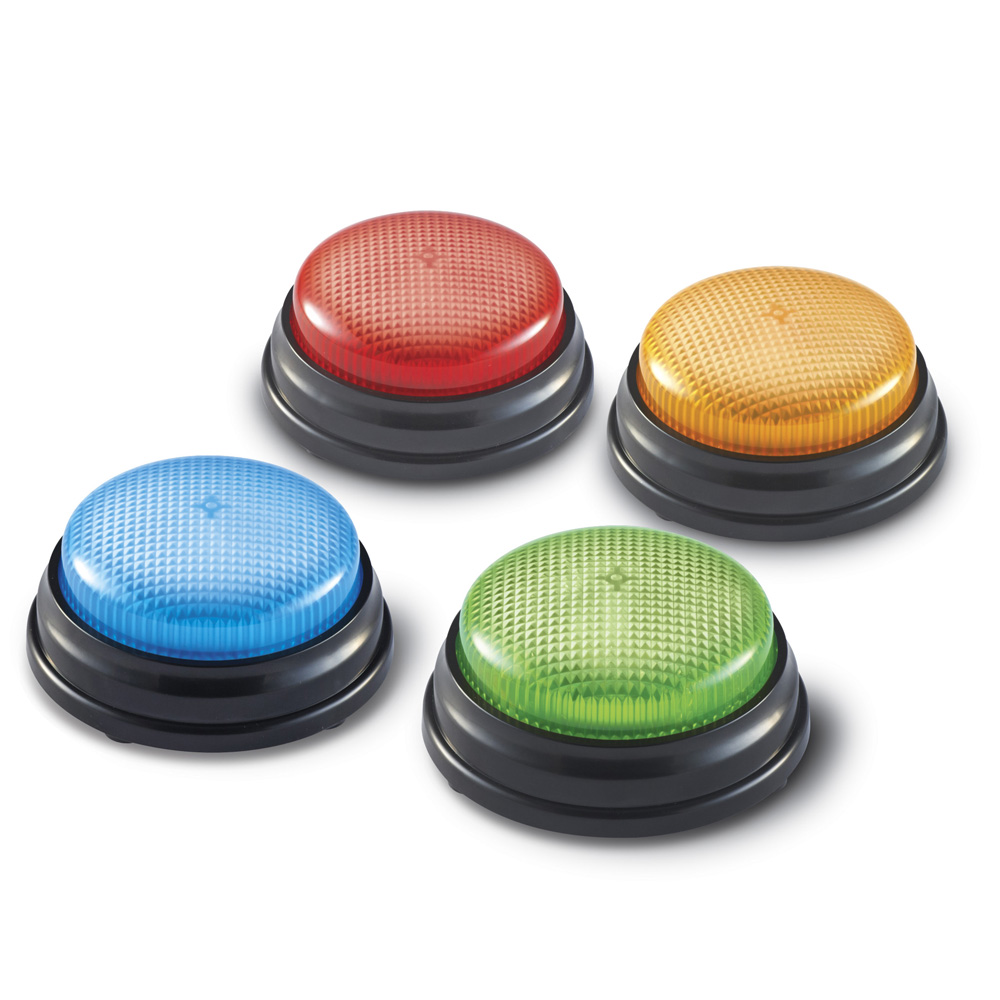 Light and Sound Answer Quiz Buzzers 4 Light Up Game Show